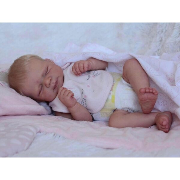 Pascale Reborn-Puppe, 46 cm, waschbares Silikon, realistisches Baby, weich und handgefertigt