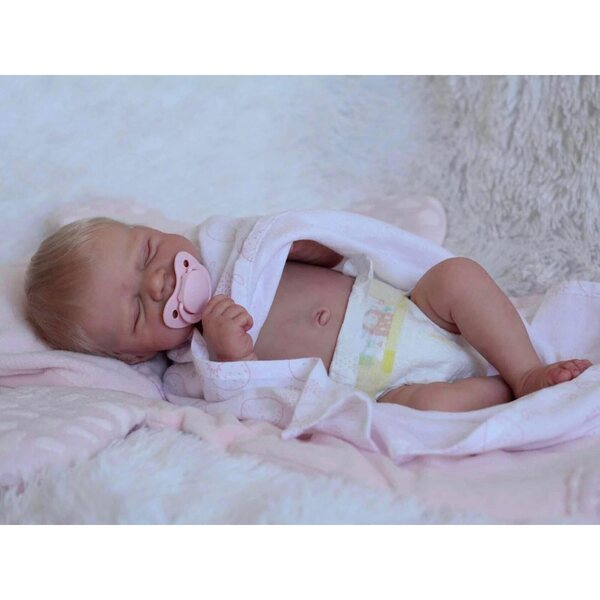 Pascale Reborn-Puppe, 46 cm, waschbares Silikon, realistisches Baby, weich und handgefertigt