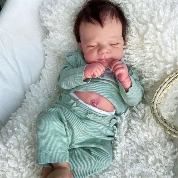 Reborn Baby Doll Ashia 48 cm Handwaschbarer Körper aus weichem Silikon