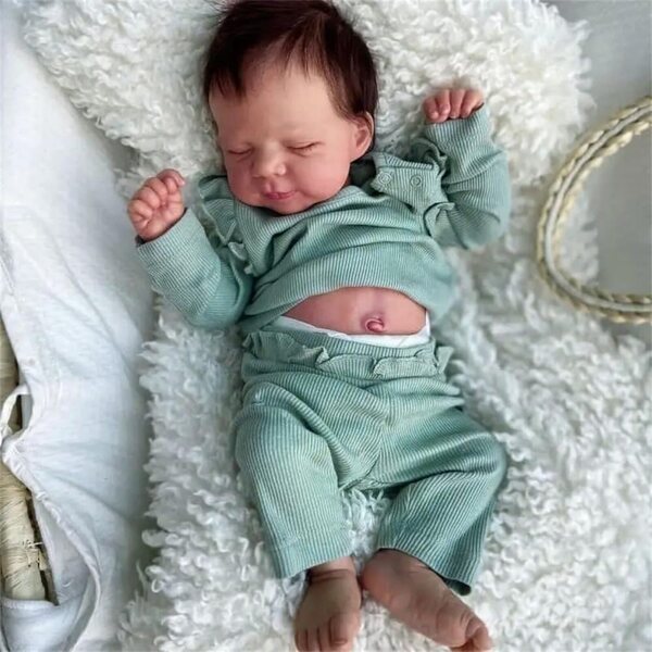 Reborn Baby Doll Ashia 48 cm Handwaschbarer Körper aus weichem Silikon