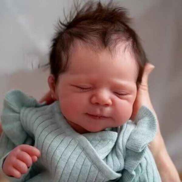 Reborn Baby Doll Ashia 48 cm Handwaschbarer Körper aus weichem Silikon