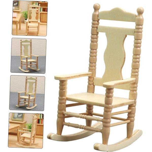 Mini sedia in legno ORFOFE cachi per casa delle bambole, decorazione compatta e versatile