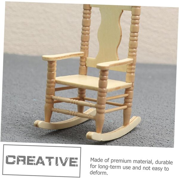 Mini sedia in legno ORFOFE cachi per casa delle bambole, decorazione compatta e versatile