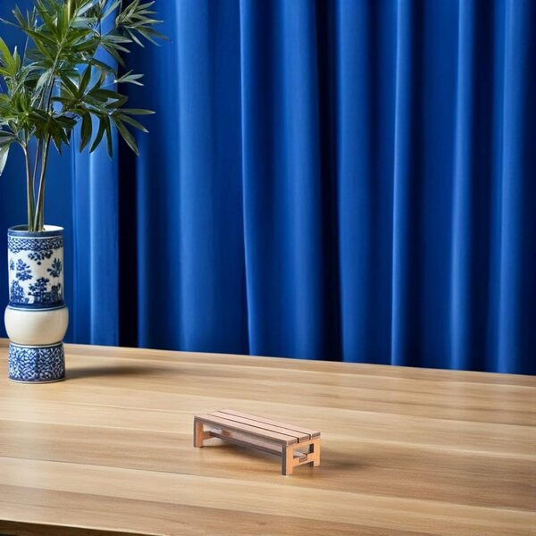 Mini Panca in Legno per Case delle Bambole, 2 Pezzi - Accessori Decorativi Miniatura