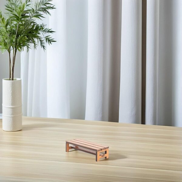 Mini Panca in Legno per Case delle Bambole, 2 Pezzi - Accessori Decorativi Miniatura