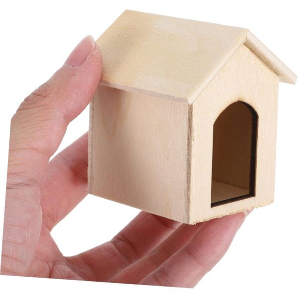 Cuccia per Cani in Miniatura in Legno Naturale Fai da Te - Decorazione Portatile