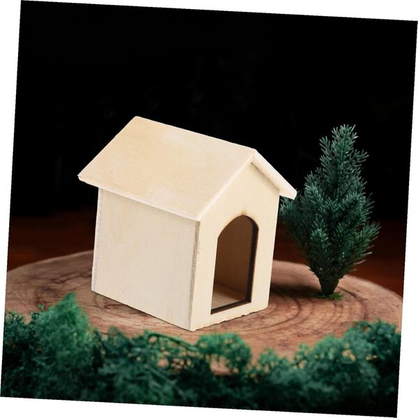 Cuccia per Cani in Miniatura in Legno Naturale Fai da Te - Decorazione Portatile