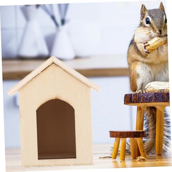 Cuccia per Cani in Miniatura in Legno Naturale Fai da Te - Decorazione Portatile