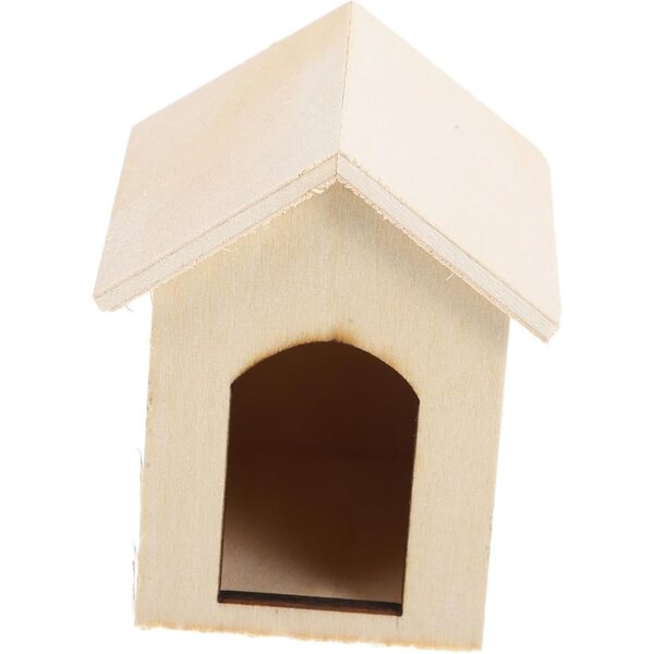 Cuccia per Cani in Miniatura in Legno Naturale Fai da Te - Decorazione Portatile