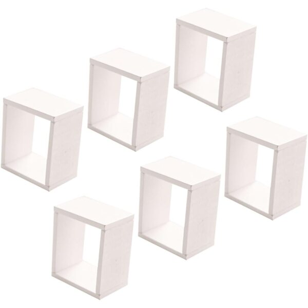 Mini Mobiletto in Legno Bianco 6 Pezzi per Casa delle Bambole - Arredo Miniatura Decorativo