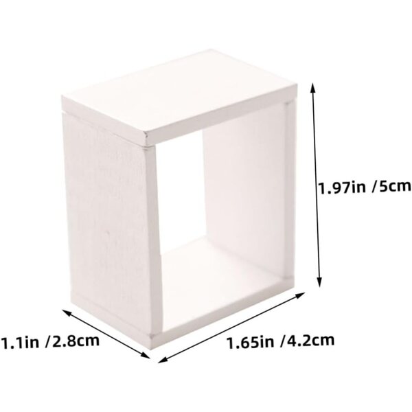 Mini Mobiletto in Legno Bianco 6 Pezzi per Casa delle Bambole - Arredo Miniatura Decorativo