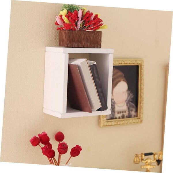 Mini Mobiletto in Legno Bianco 6 Pezzi per Casa delle Bambole - Arredo Miniatura Decorativo