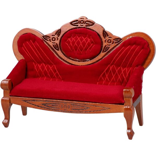 Miniatur-Birkensofa für Puppenhäuser – Deko- und Bastelzubehör