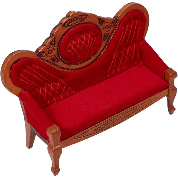 Miniatur-Birkensofa für Puppenhäuser – Deko- und Bastelzubehör
