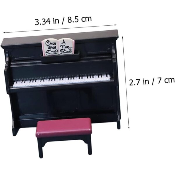 Mini-Klavier und Hocker-Set aus robustem Kunststoff für das ERINGOGO Puppenhaus