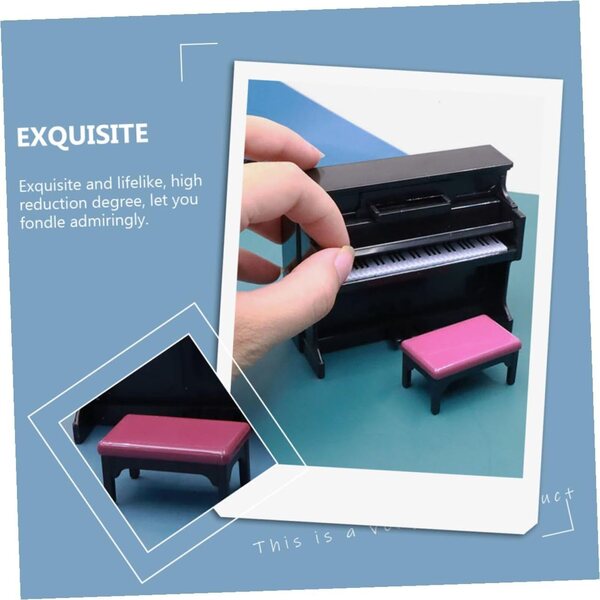 Mini-Klavier und Hocker-Set aus robustem Kunststoff für das ERINGOGO Puppenhaus