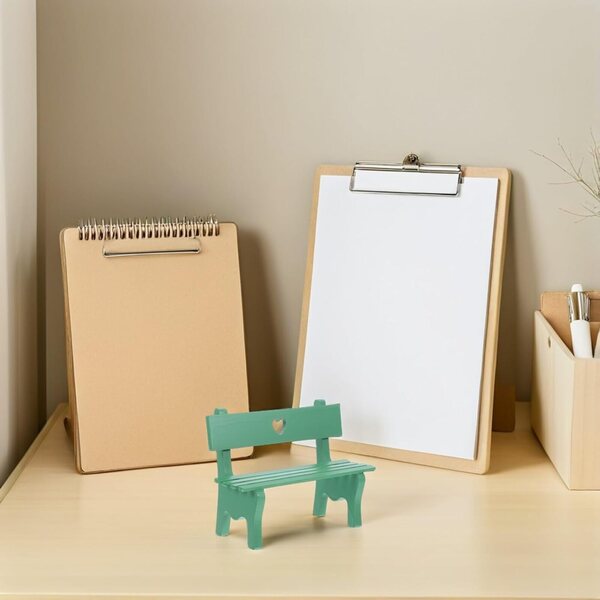 ORFOFE Mini Panca in Legno Verde Decorativa da Giardino per Case di Bambole