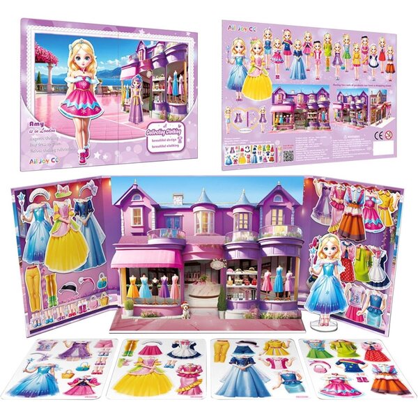 Set Bambole Magnetiche da Vestire Qurygin - Gioco Creativo Principessa per Bambini