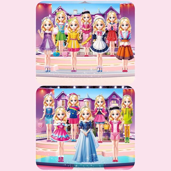 Set Bambole Magnetiche da Vestire Qurygin - Gioco Creativo Principessa per Bambini