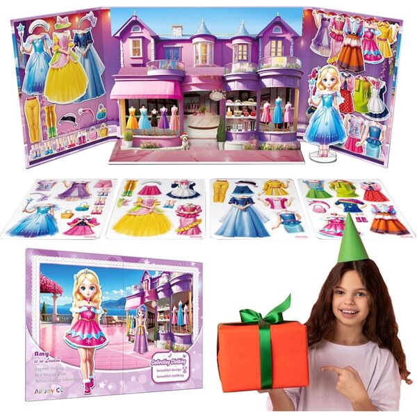 Set Bambole Magnetiche da Vestire Qurygin - Gioco Creativo Principessa per Bambini