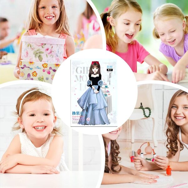 Magnetisches Anzieh-Puppenset für Mädchen, kreatives Lernspiel von 3–12 Jahren