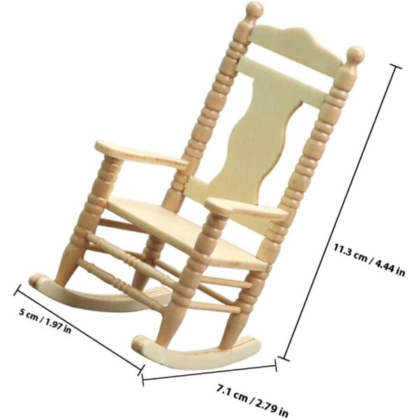 Mini Sedia in Legno per Casa delle Bambole, Mobili Miniatura Decorativi Resistenti