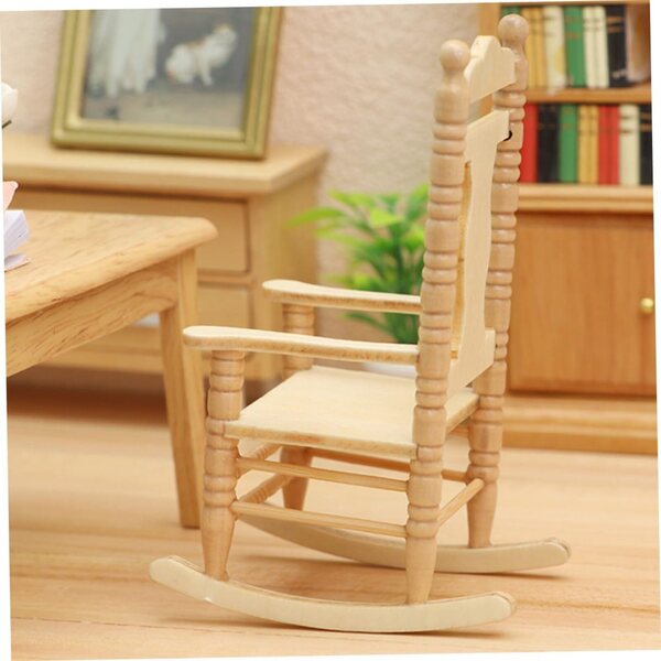 Mini Sedia in Legno per Casa delle Bambole, Mobili Miniatura Decorativi Resistenti