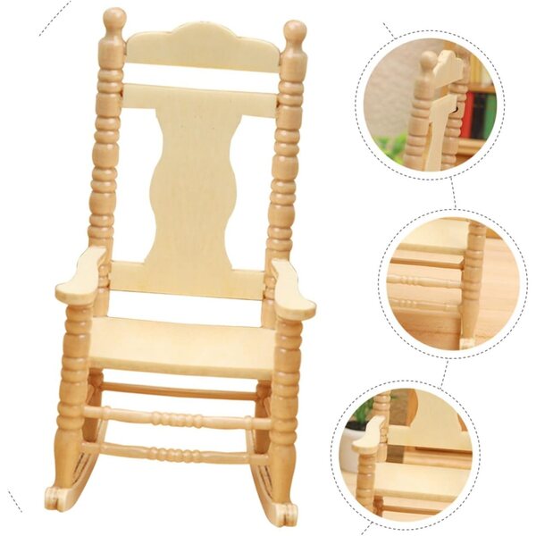 Mini Sedia in Legno per Casa delle Bambole, Mobili Miniatura Decorativi Resistenti