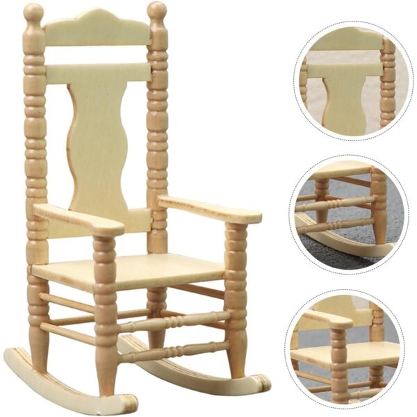 Mini Sedia in Legno per Casa delle Bambole, Mobili Miniatura Decorativi Resistenti