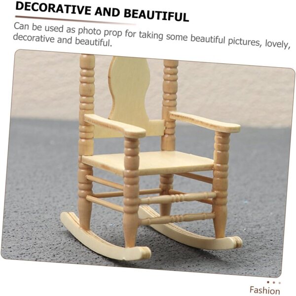Mini Sedia in Legno per Casa delle Bambole, Mobili Miniatura Decorativi Resistenti
