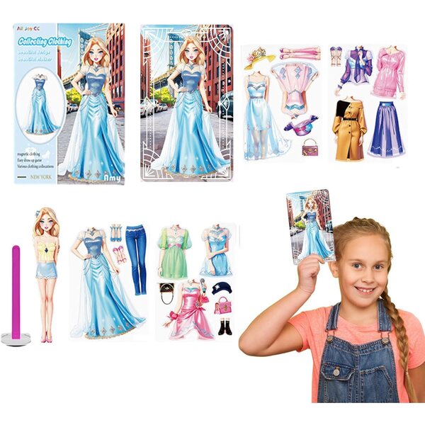 Set magnetischer Prinzessinnen-Anziehpuppen – Kreativspiel für Mädchen