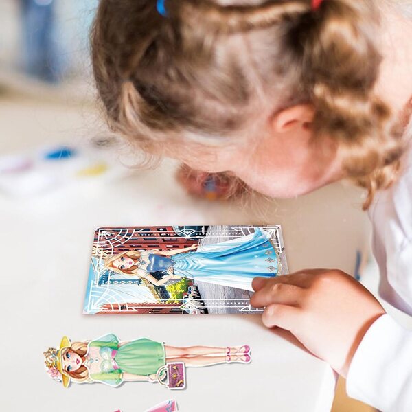 Set magnetischer Prinzessinnen-Anziehpuppen – Kreativspiel für Mädchen