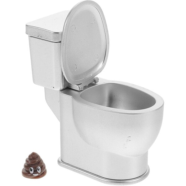 Mini Toilette in Ceramica per Casa delle Bambole in ABS con Suono 6x6 cm