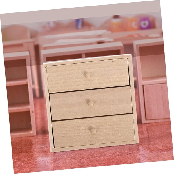 Mobiletto in legno miniatura per casa delle bambole 12 scale 7,5x7,5x2,9 cm