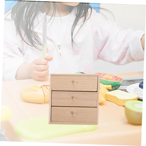 Mobiletto in legno miniatura per casa delle bambole 12 scale 7,5x7,5x2,9 cm