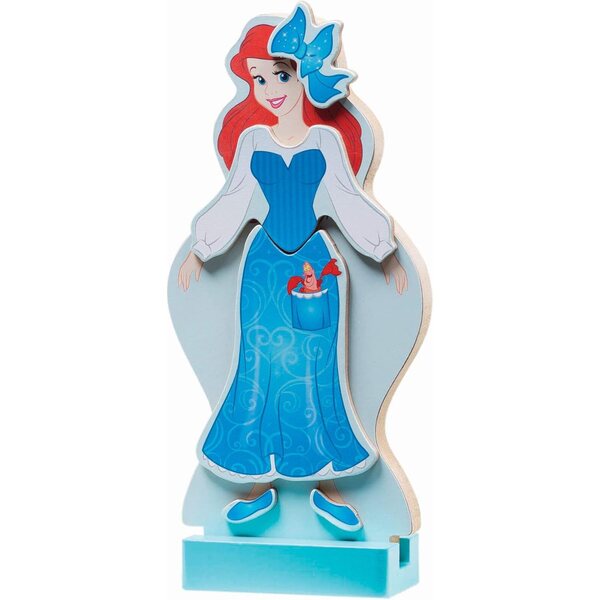 Melissa & Doug Disney Ariel Magnetische Holzpuppe mit 35 Zubehörteilen