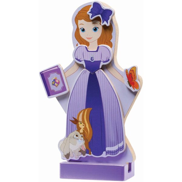 Melissa & Doug Magnetisches Disney-Prinzessinnen-Set aus Holz – Aschenputtel, Belle und Rapunzel