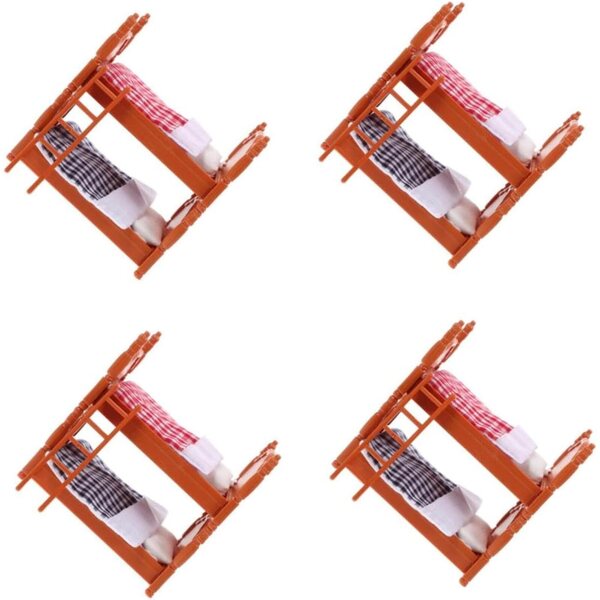 ERINGOGO Mini Letto Matrimoniale per Casa delle Bambole con Design Realistico e Superficie Liscia