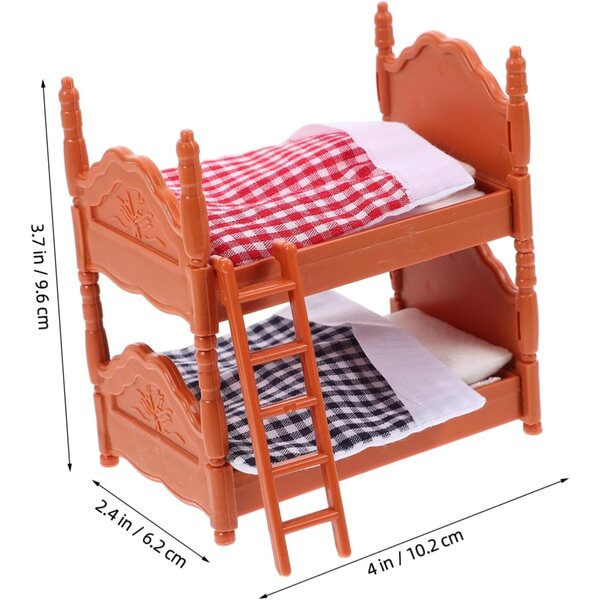ERINGOGO Mini Letto Matrimoniale per Casa delle Bambole con Design Realistico e Superficie Liscia