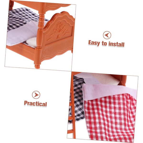 ERINGOGO Mini Letto Matrimoniale per Casa delle Bambole con Design Realistico e Superficie Liscia