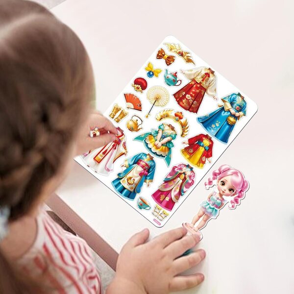 Magnetische Prinzessinnen-Kleiderpuppen, kreatives Lernspiel für Kinder