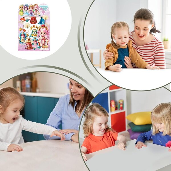 Magnetische Prinzessinnen-Kleiderpuppen, kreatives Lernspiel für Kinder