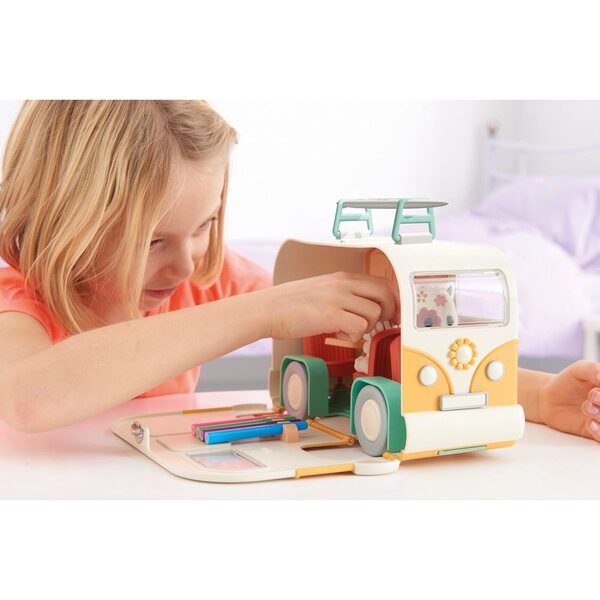 TOMY Fuzzikins Camper Van: Kreativset mit Wohnmobil und 2 Kätzchen zum Ausmalen