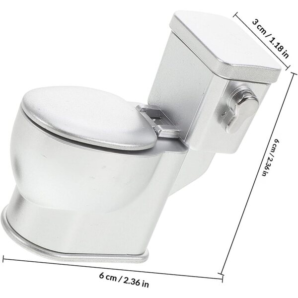 Mini-Toilette aus robustem ABS für Puppenhaus mit wiederaufladbaren Geräuschen