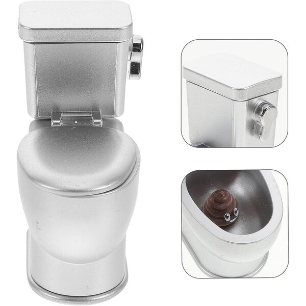Mini-Toilette aus robustem ABS für Puppenhaus mit wiederaufladbaren Geräuschen