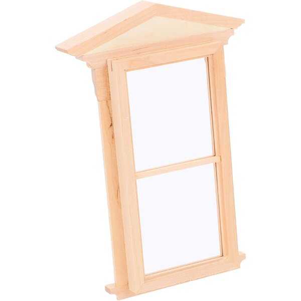 Set 2 Mini Finestre in Legno per Casa delle Bambole, Decorazione Creativa e Fai da Te