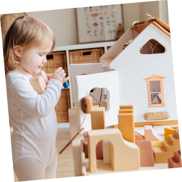 Set 2 Mini Finestre in Legno per Casa delle Bambole, Decorazione Creativa e Fai da Te