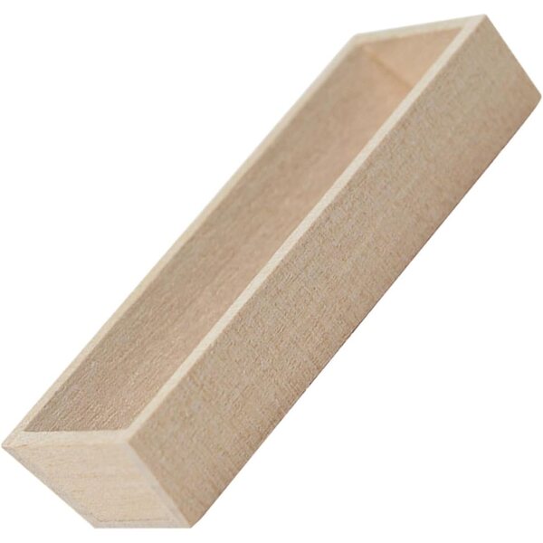 ERINGOGO Mini Vaso in Legno Beige per Case delle Bambole e Micro Paesaggi 8,8x2,9x1,5 cm
