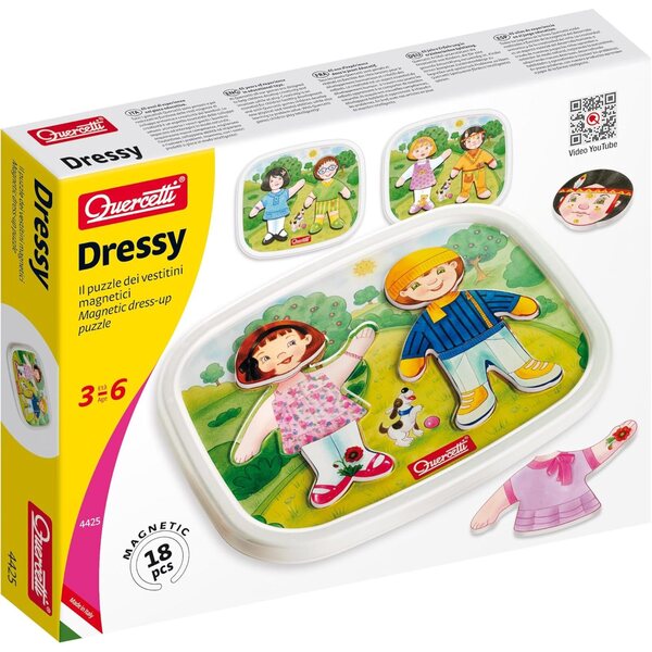 Quercetti Dressy Baby Basic - Set gioco magnetico per bambini 3+ anni
