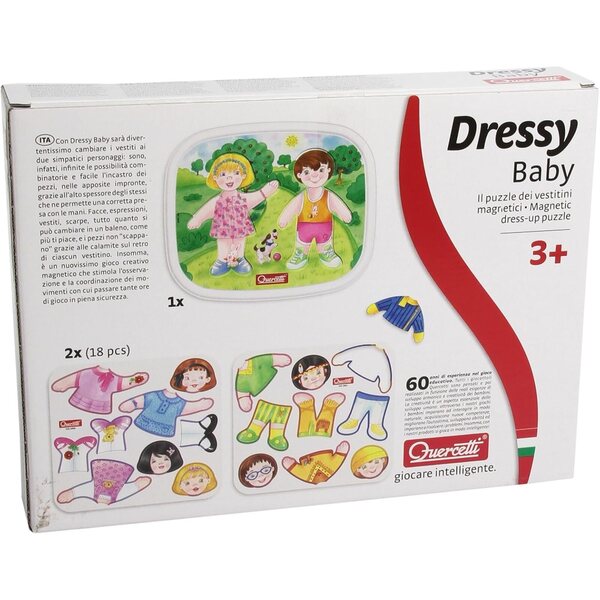 Quercetti Dressy Baby Basic – Magnetisches Spielset für Kinder ab 3 Jahren